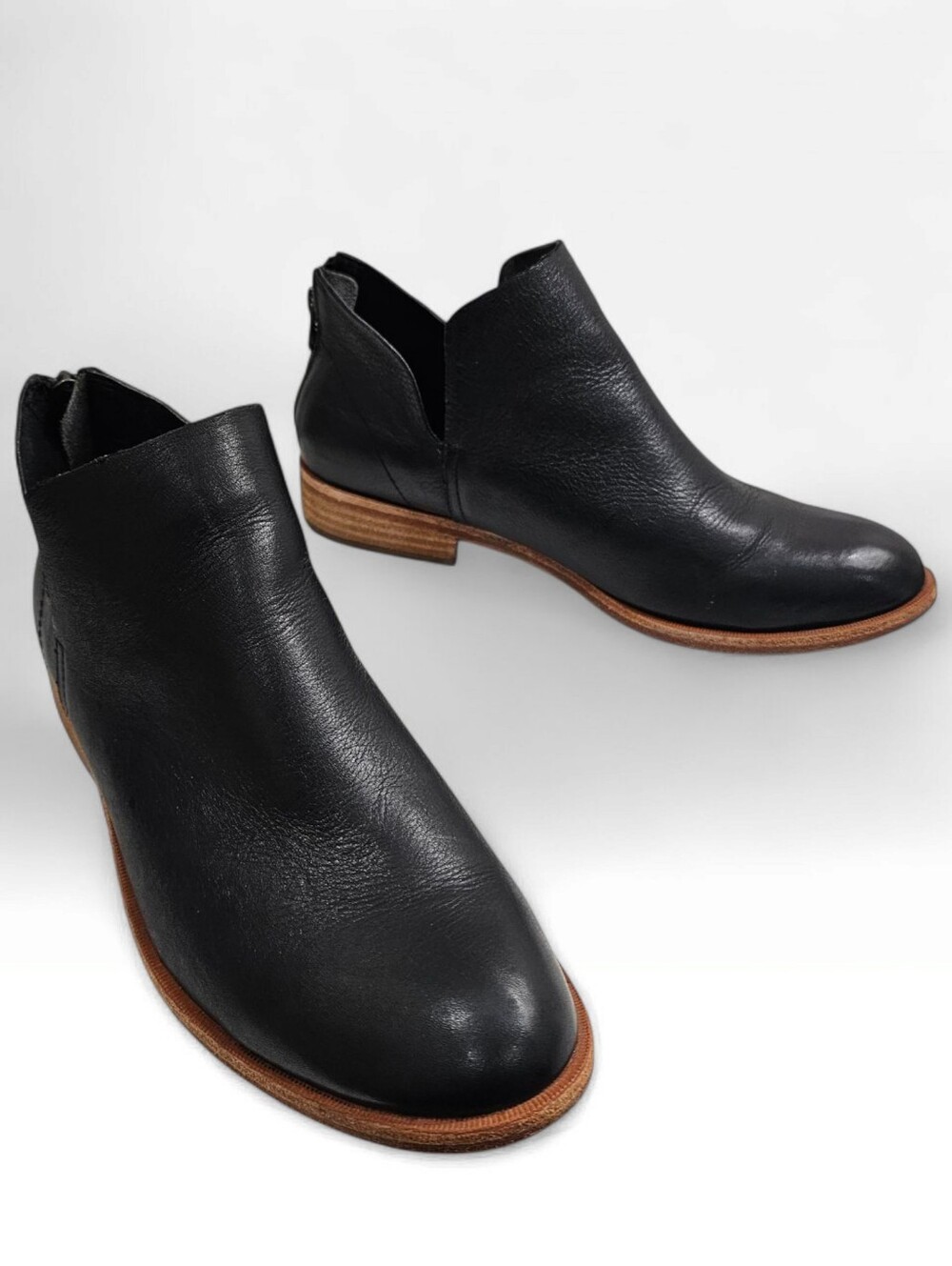 KORK-EASE Women Renny Black Leather Cut Out Ankle Boots 9M - Picture 3 of 10
